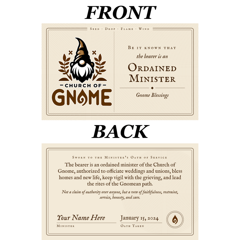 Ordainment Card