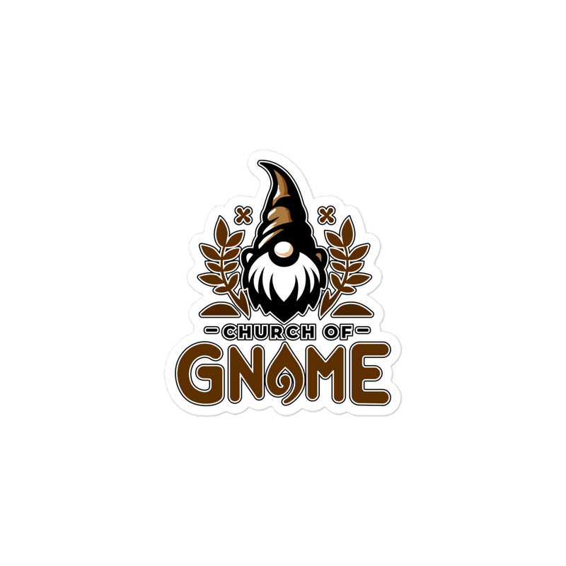 Church of Gnome Logo Sticker